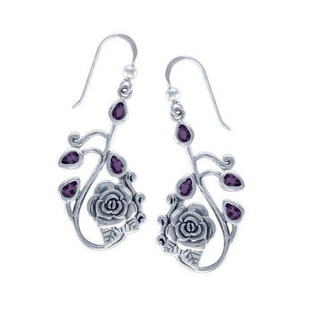 Rose Flowers of Delight Silver Earrings TER1236 - Jewelry